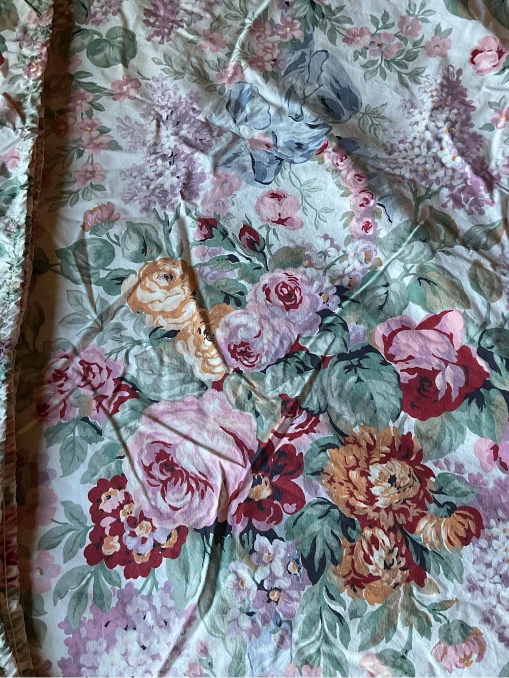 Vintage Ralph Lauren Allison KING Fitted Sheet- USA Made